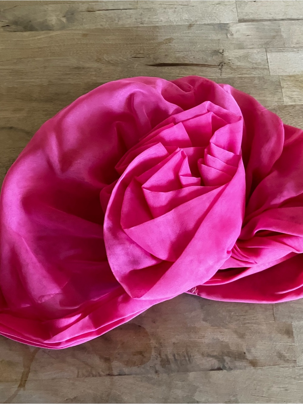 Vintage Hot Pink Turban Head Scarf - Lightweight Fashion Accessory 1950s